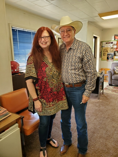 E. Joe Brown with Molly Payne at KUSH 1600 in Cushing, Oklahoma